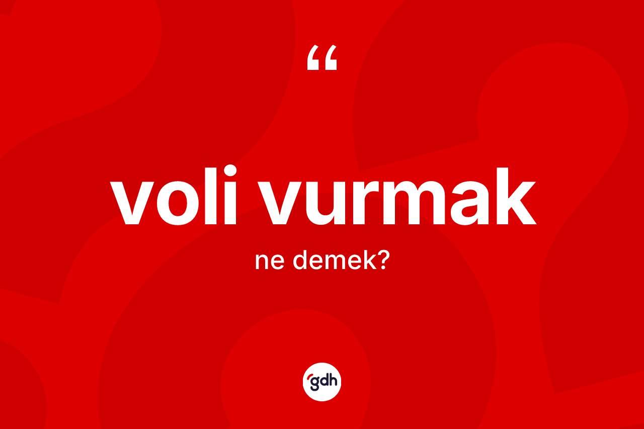 Voli vurmak ifadesinin tanımı nedir? Voli vurmak ifadesinin kaç farklı anlamı var?