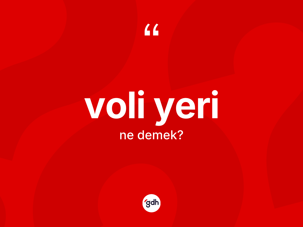 Voli yeri kelimesinin anlamı nedir? Voli yerinin TDK'ya göre anlamı nedir?