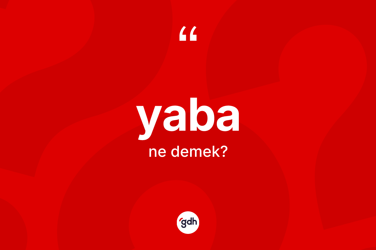 Yaba kelimesi ne anlama gelir? Yabanın TDK'ya göre anlamı nedir?