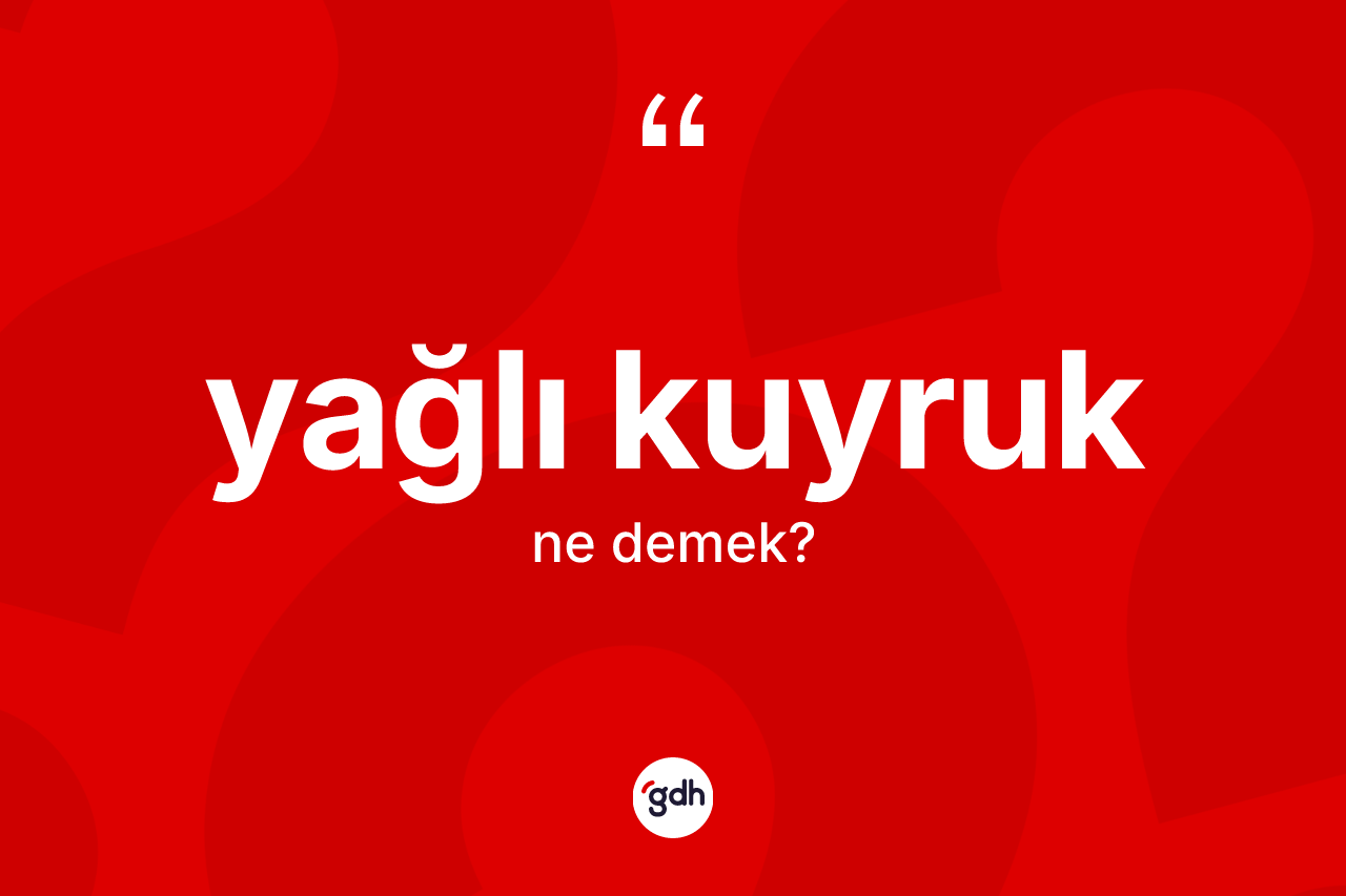 Yağlı kuyruk nedir? Yağlı kuyruğun TDK'ya göre anlamı nedir?
