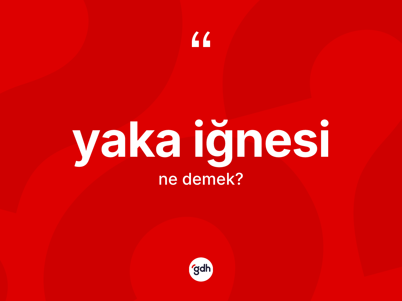 Yaka iğnesi kelimesinin anlamı nedir? Yaka iğnesinin TDK'ya göre anlamı nedir?