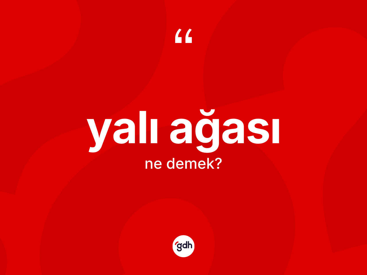 Yalı ağası kelimesi ne demek? Yalı ağası kelimesinin TDK'ya göre açıklaması nedir?