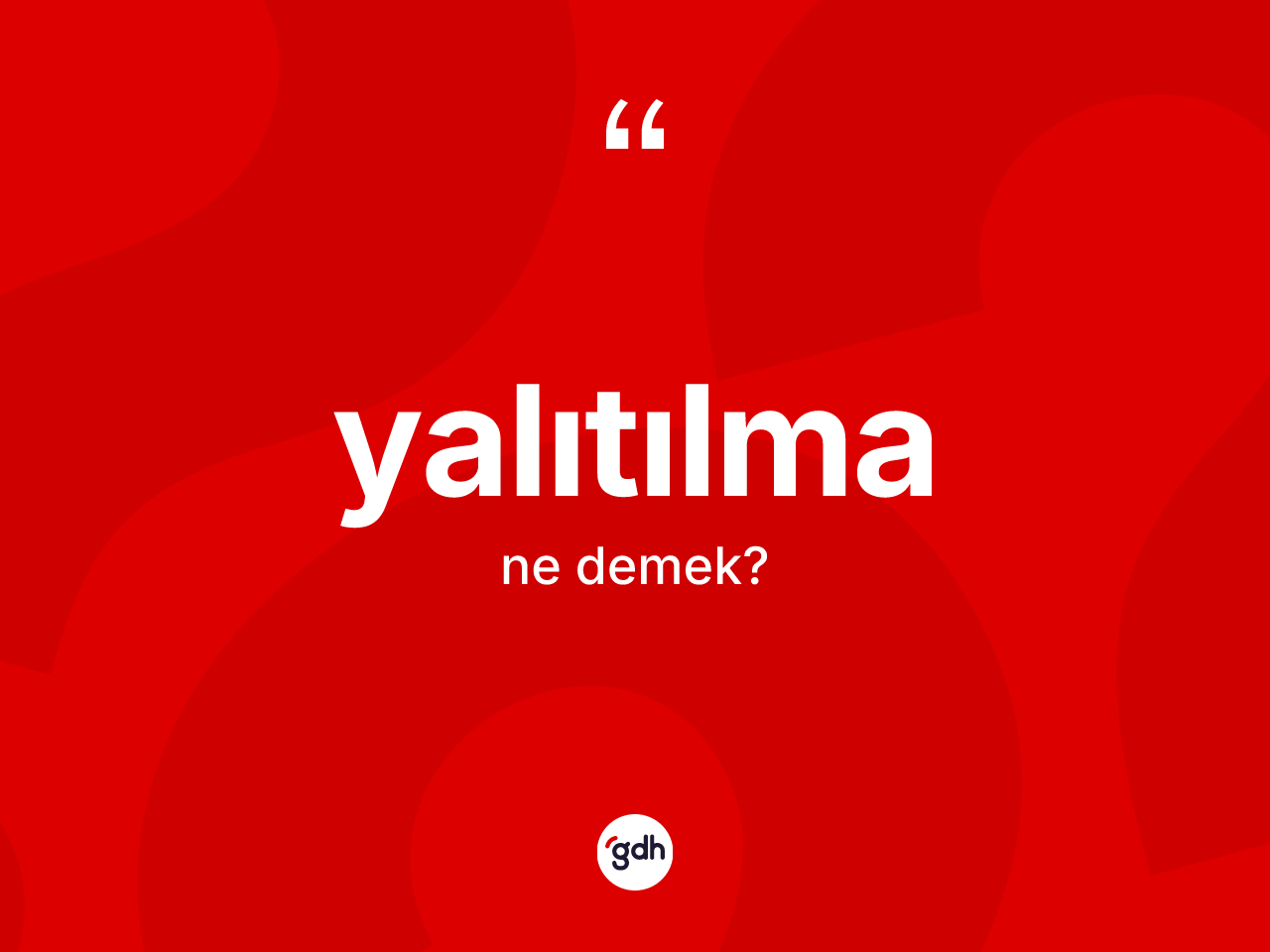 Yalıtılma kelimesi ne anlama gelir? Yalıtılmanın TDK'ya göre anlamı nedir?