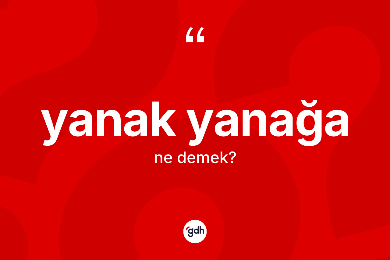 Yanak yanağa kelimesi ne anlama gelir? Yanak yanağanın TDK'ya göre anlamı nedir?