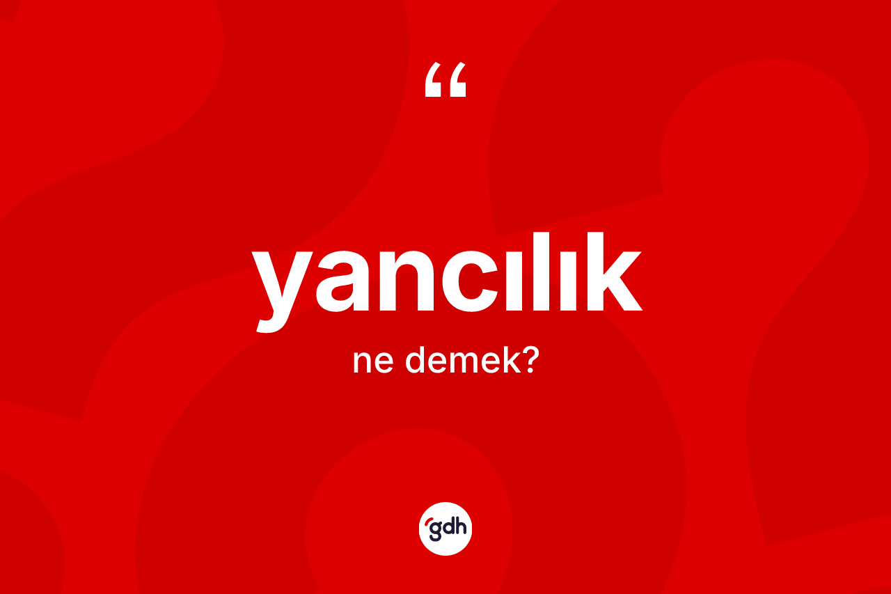 Yancılık kelimesinin tanımı nedir? Yancılığın TDK'ya göre anlamı nedir?