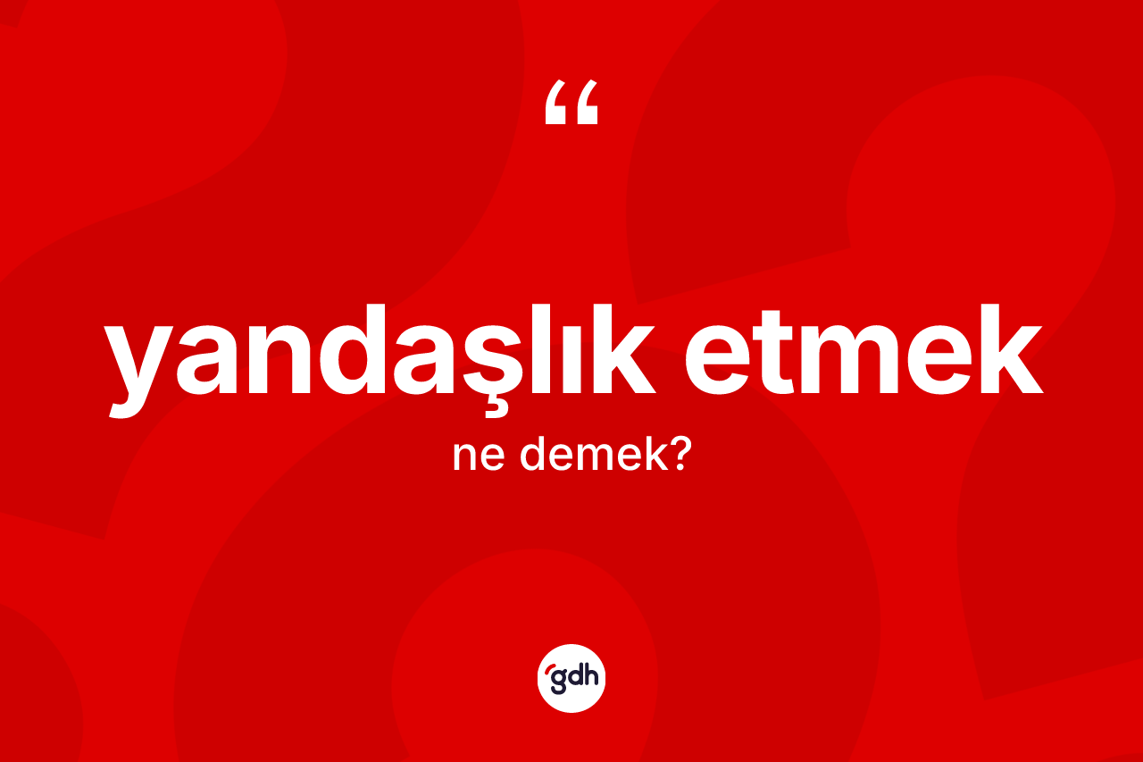 Yandaşlık etmek ifadesi ne demektir? Yandaşlık etmek ifadesinin kaç farklı anlamı var?