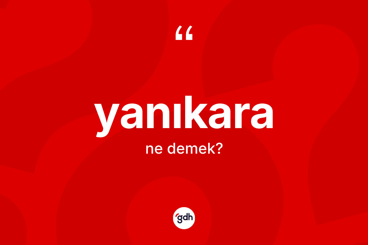 Yanıkara kelimesinin anlamı nedir? Yanıkara kelimesinin TDK'ya göre açıklaması nedir?