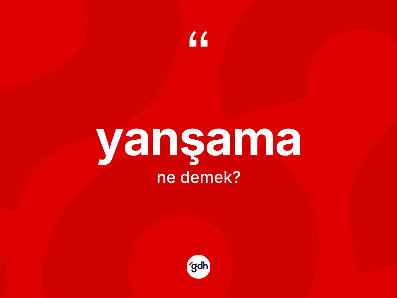 Yanşama kelimesinin tanımı nedir? Yanşamanın TDK'ya göre anlamı nedir?