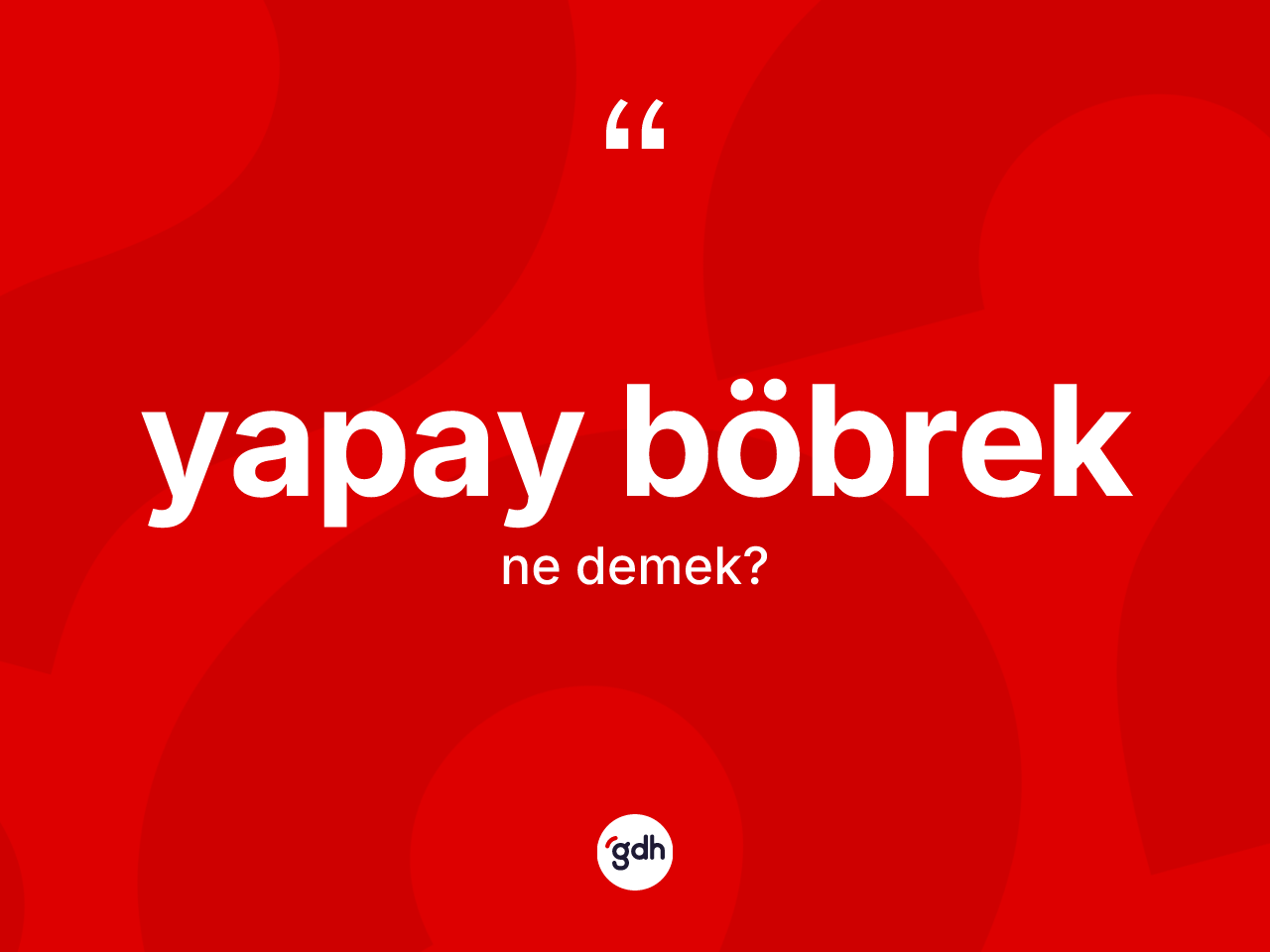 Yapay böbrek ne anlama gelir? Yapay böbreğin TDK'ya göre anlamı nedir?