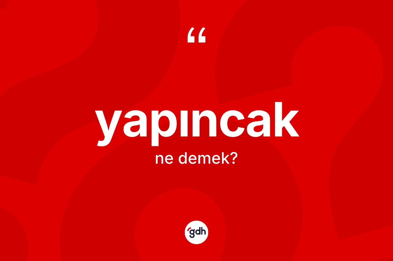Yapıncak ne demek? Yapıncağın TDK'ya göre anlamı nedir?
