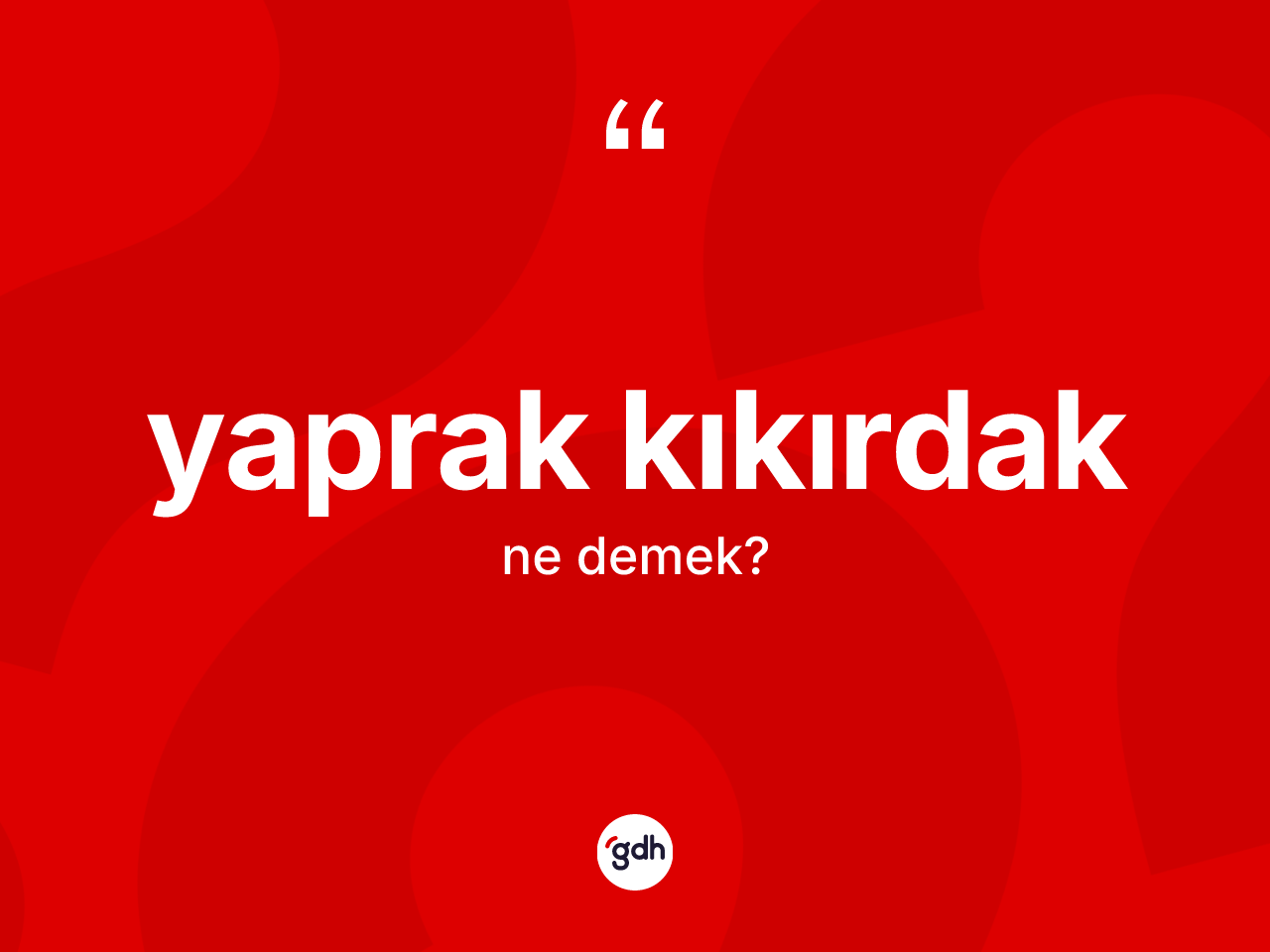 Yaprak kıkırdak kelimesinin sözlükteki tanımı nedir? Yaprak kıkırdağın kısaca tanımı nedir?