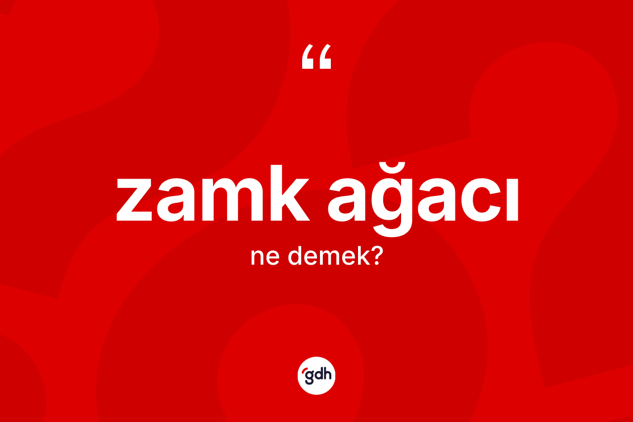 Zamk ağacı kelimesinin anlamı nedir? Zamk ağacının kısaca tanımı nedir?