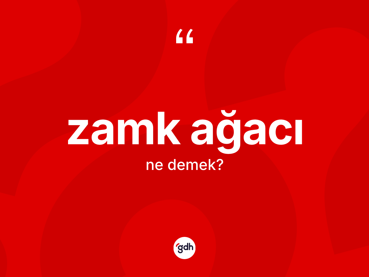 Zamk ağacı kelimesinin anlamı nedir? Zamk ağacının kısaca tanımı nedir?
