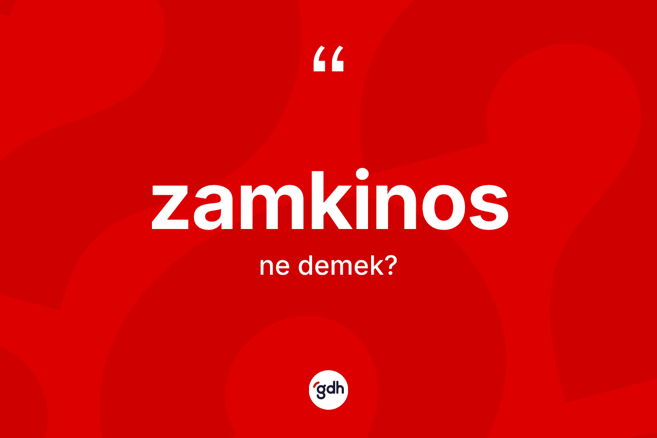 Zamkinos kelimesinin tanımı nedir? Zamkinosun kısaca tanımı nedir?