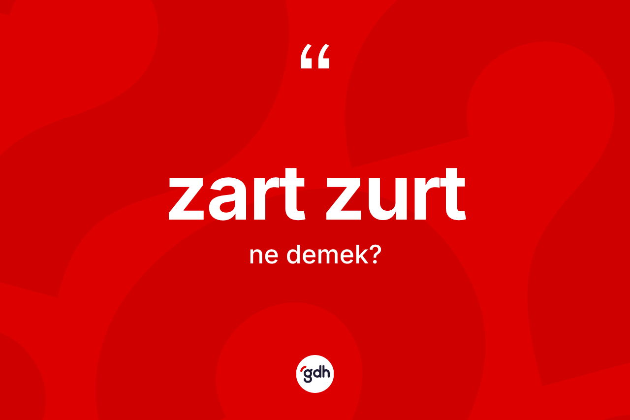 Zart zurt kelimesinin sözlükteki tanımı nedir? Zart zurtun sözlükteki anlamı nedir?