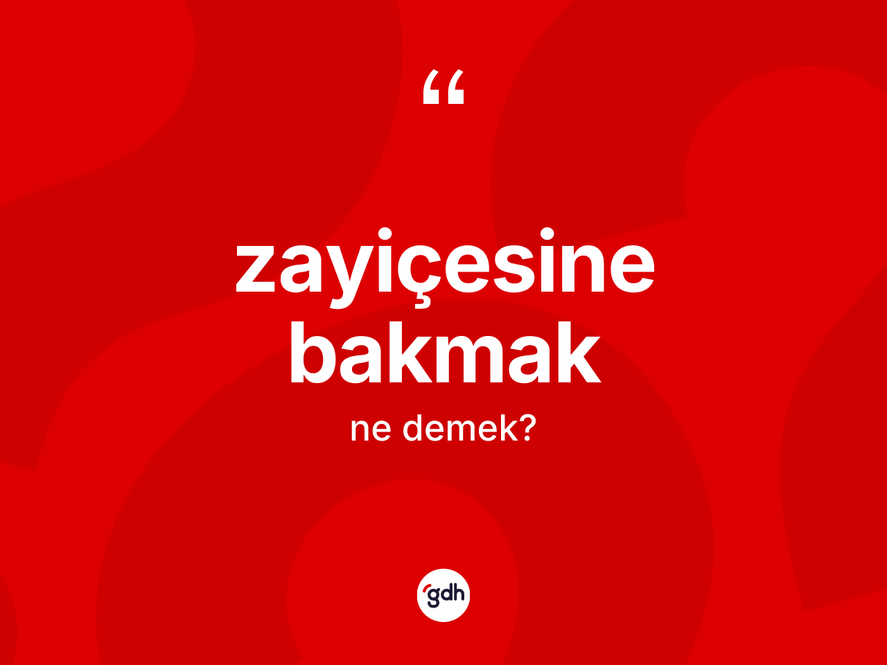 Zayiçesine bakmak ifadesinin sözlükteki anlamı nedir? Zayiçesine bakmak ifadesinin TDK tanımı nedir?