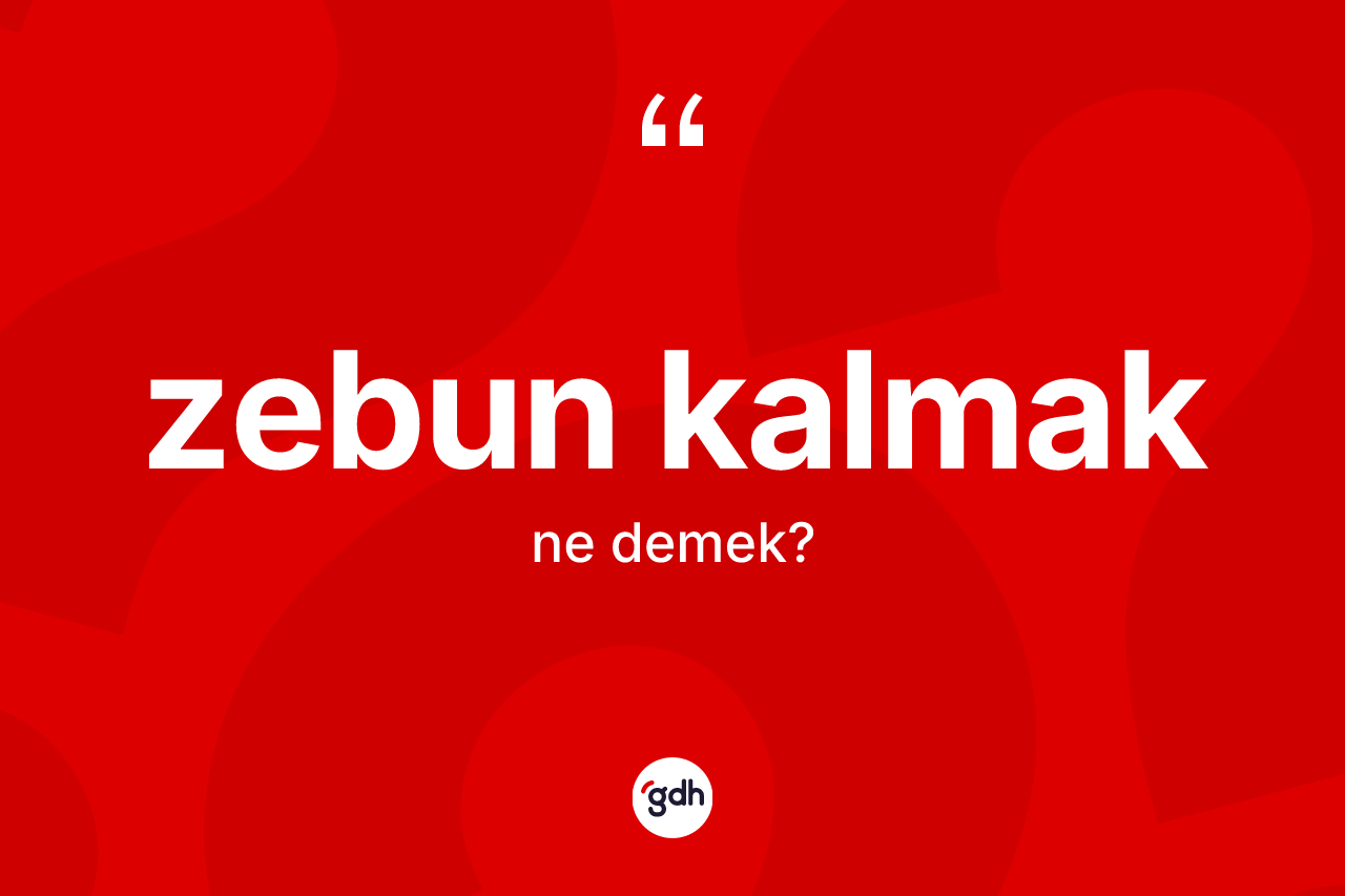 Zebun kalmak ifadesi ne demek? Zebun kalmak ifadesinin sözlük anlamı nedir?