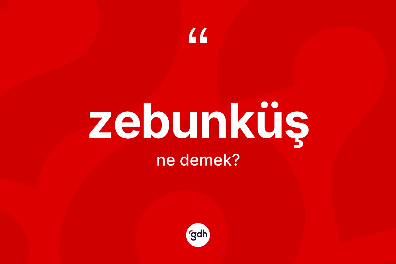Zebunküş nedir? Zebunküşün TDK'ya göre anlamı nedir?