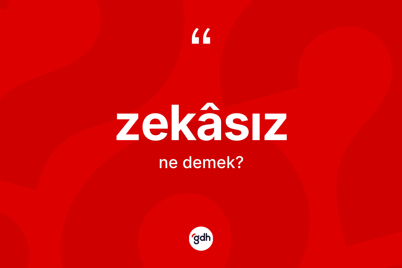 Zekâsız nedir? Zekâsız kelimesinin TDK anlamı nedir?