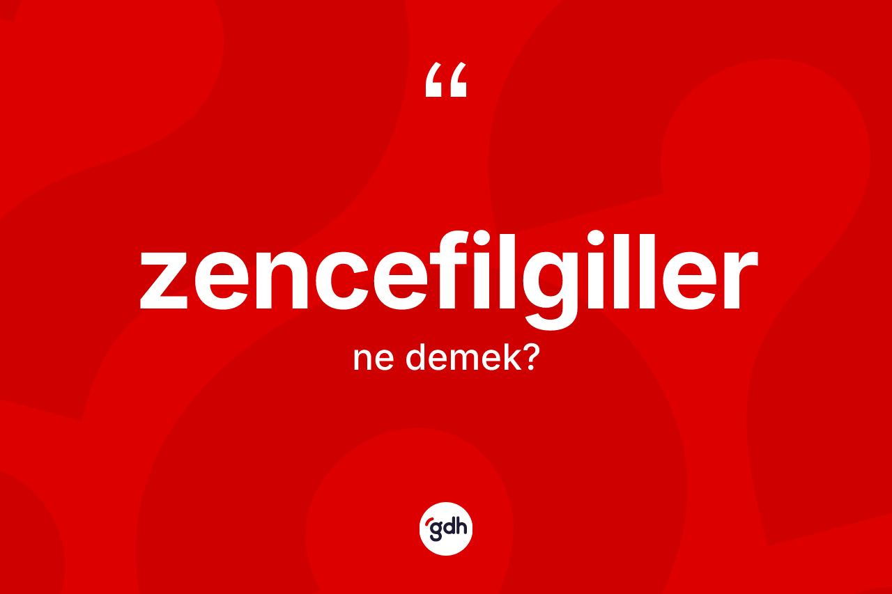 Zencefilgiller kelimesinin anlamı nedir? Zencefilgillerin TDK'ya göre anlamı nedir?
