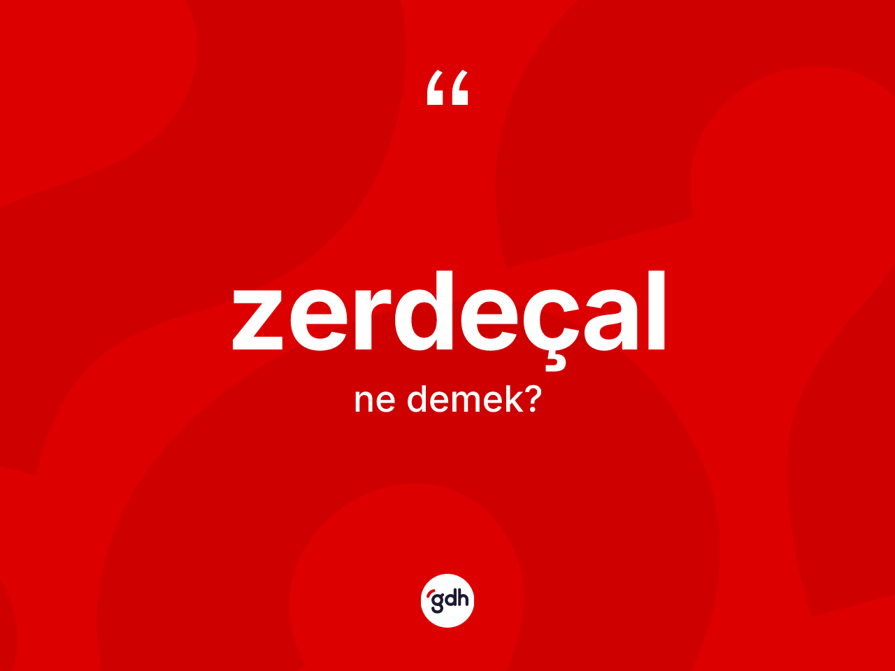 Zerdeçal kelimesinin sözlükteki tanımı nedir? Zerdeçalın sözlükteki anlamı nedir?