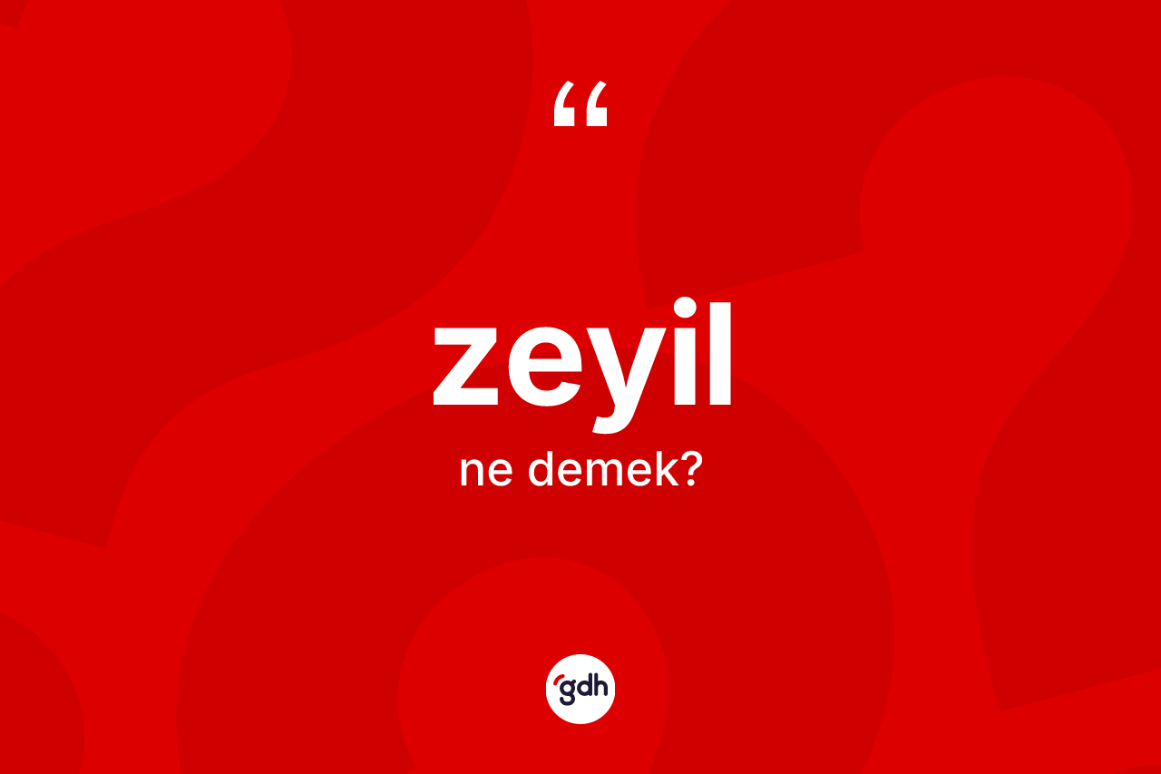 Zeyil kelimesinin tanımı nedir? Zeyilin kısaca tanımı nedir?