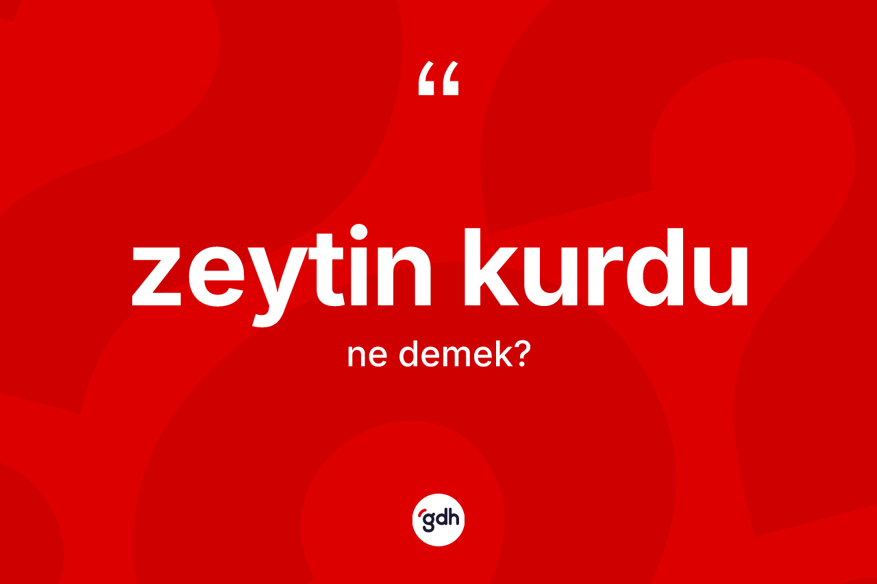 Zeytin kurdu nedir? Zeytin kurdunun TDK'ya göre anlamı nedir?