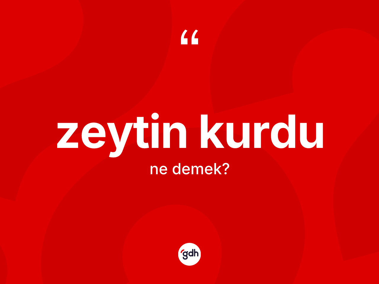 Zeytin kurdu nedir? Zeytin kurdunun TDK'ya göre anlamı nedir?
