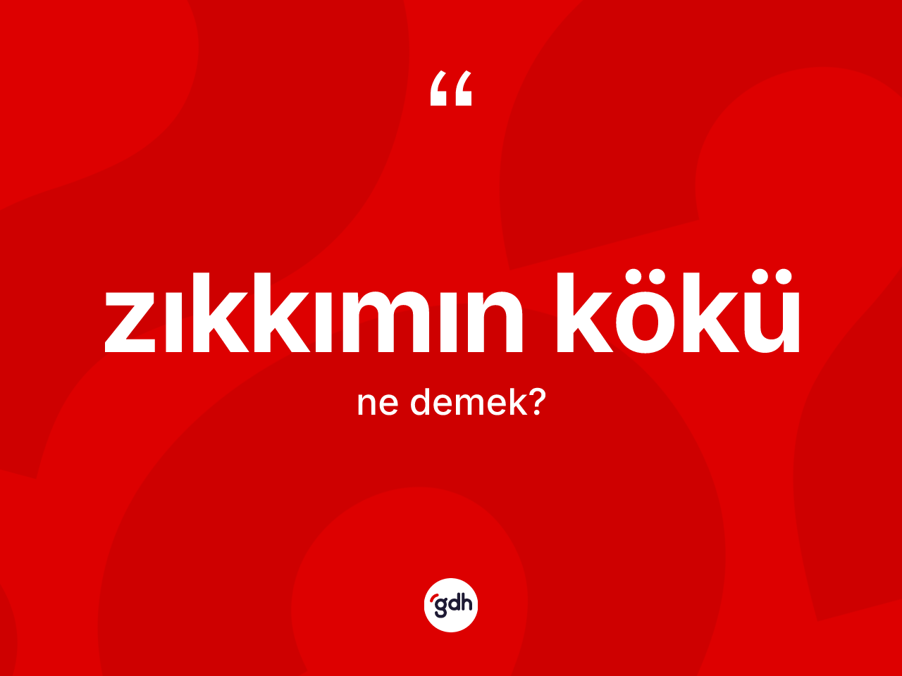 Zıkkımın kökü kelimesi ne demek? Zıkkımın kökü kelimesinin TDK anlamı nedir?