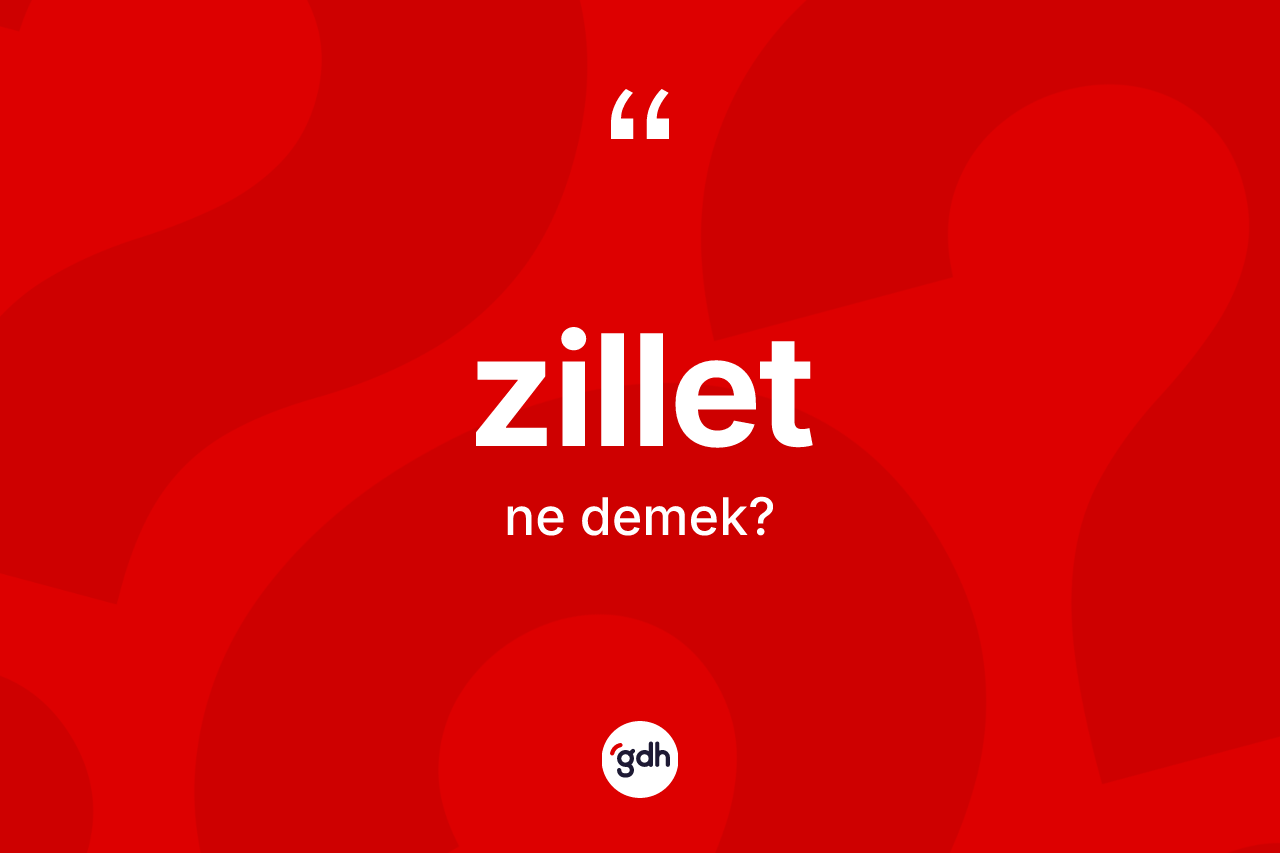 Zillet kelimesinin anlamı nedir? Zilletin TDK'ya göre anlamı nedir?
