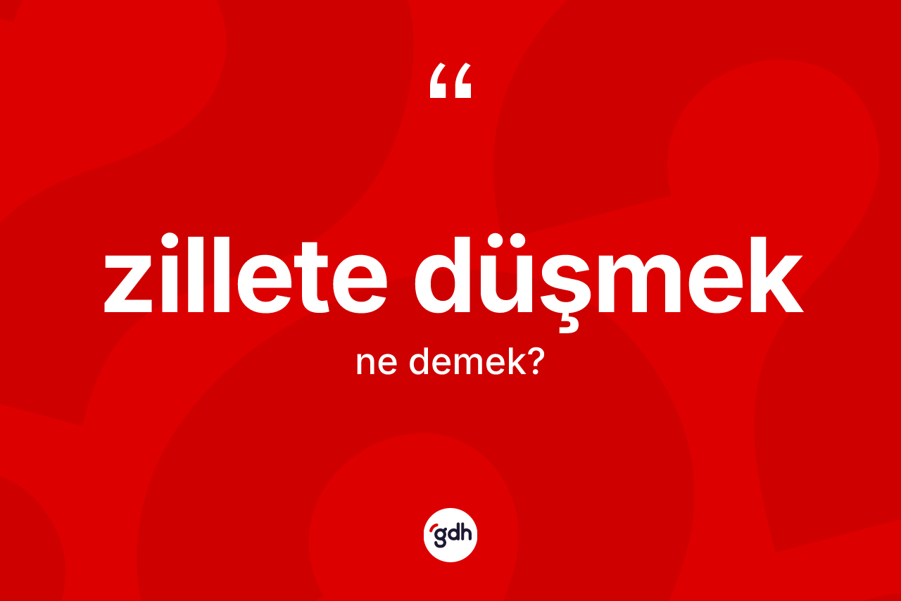 Zillete düşmek ne demektir? Zillete düşmek ifadesinin TDK anlamı nedir?
