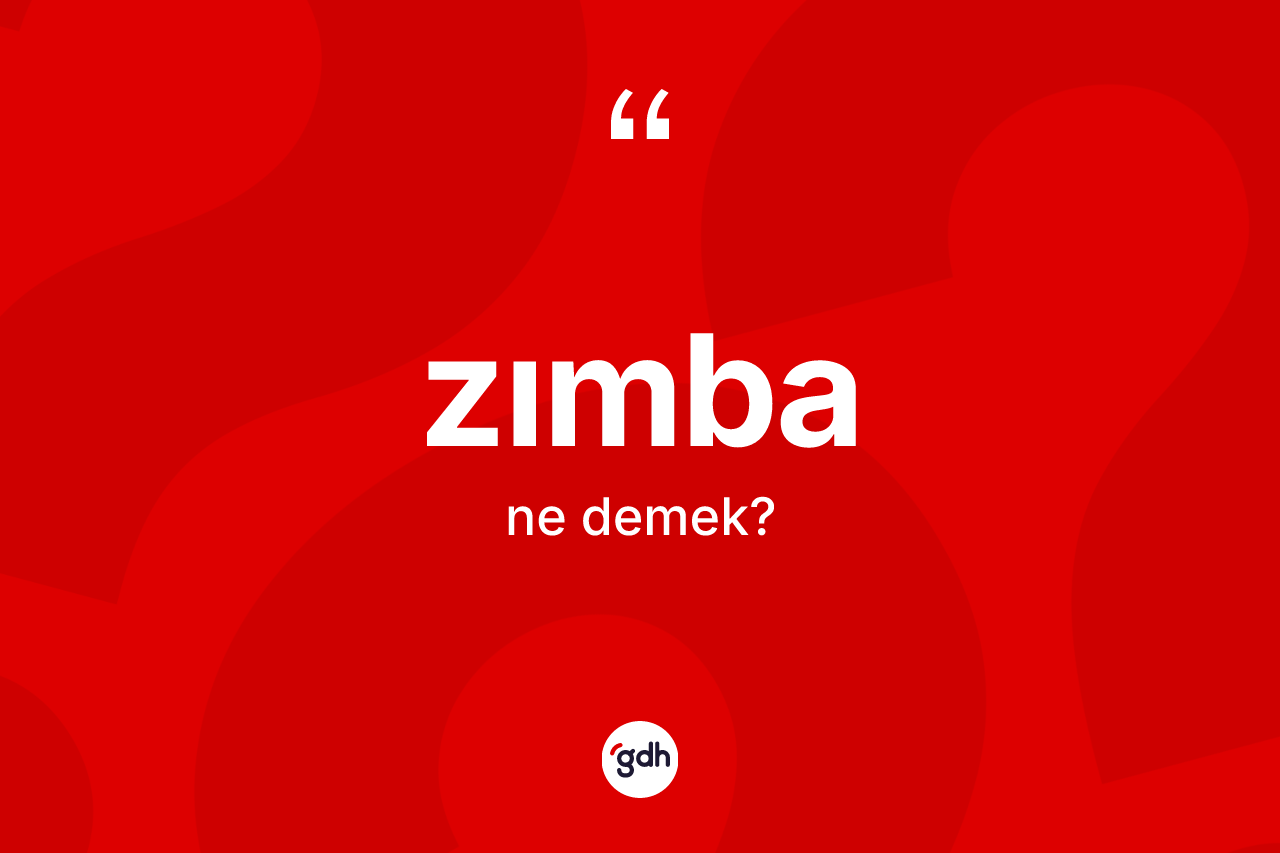 Zımba kelimesinin anlamı nedir? Zımba kelimesinin TDK'ya göre açıklaması nedir?
