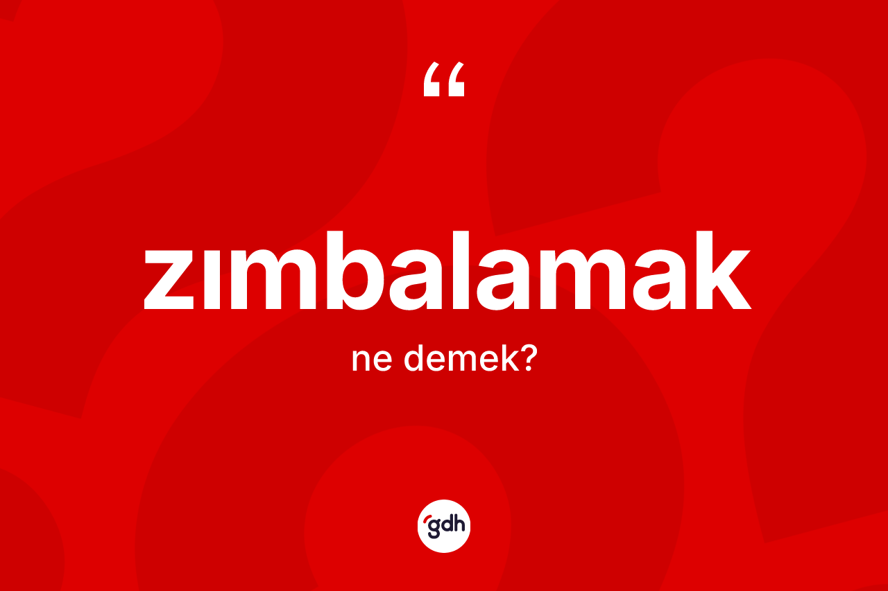 Zımbalamak kelimesinin tanımı nedir? Zımbalamağın TDK'ya göre anlamı nedir?