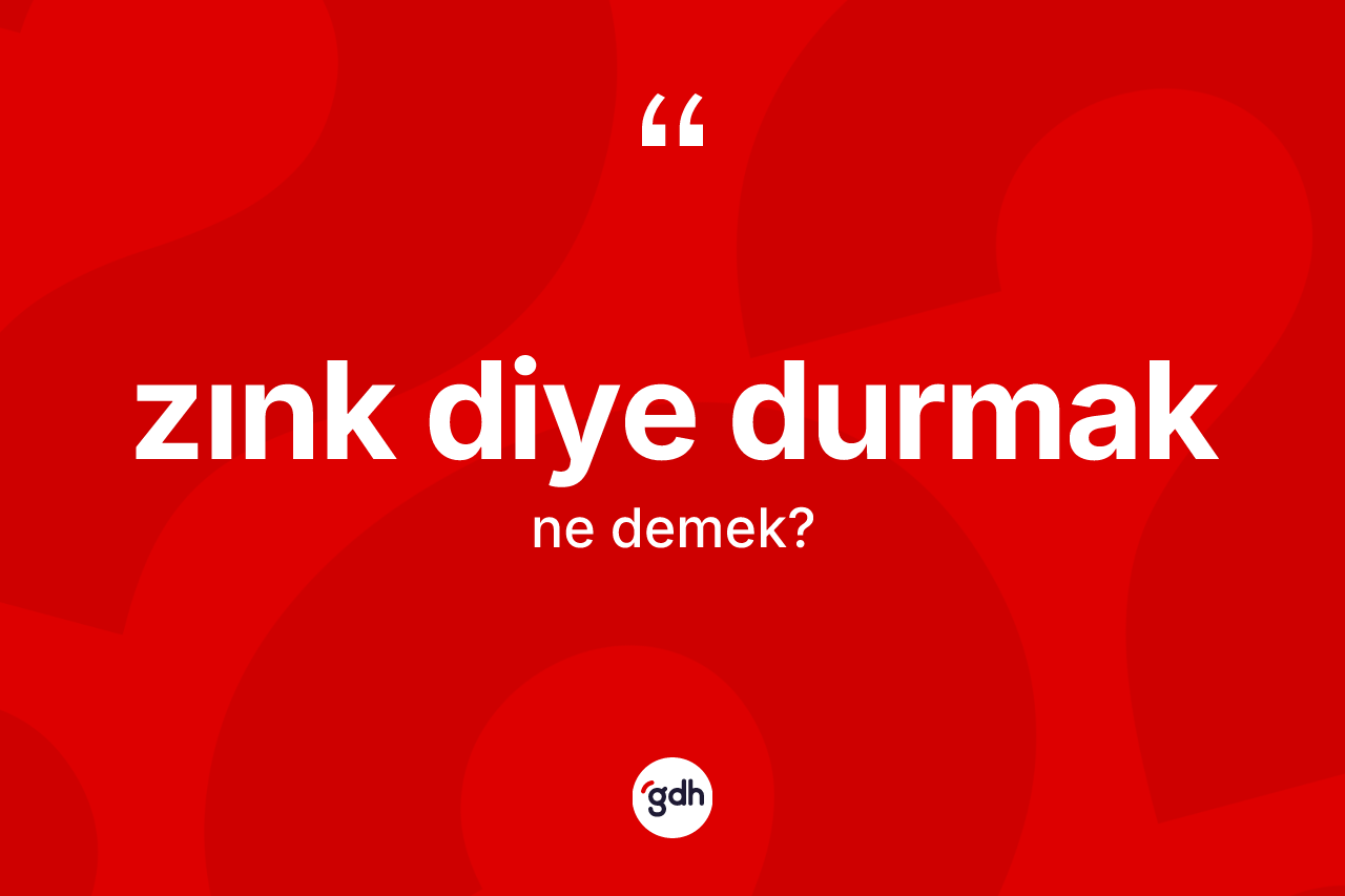Zınk diye durmak ne anlama gelir? Zınk diye durmak ifadesi nerede kullanılır?