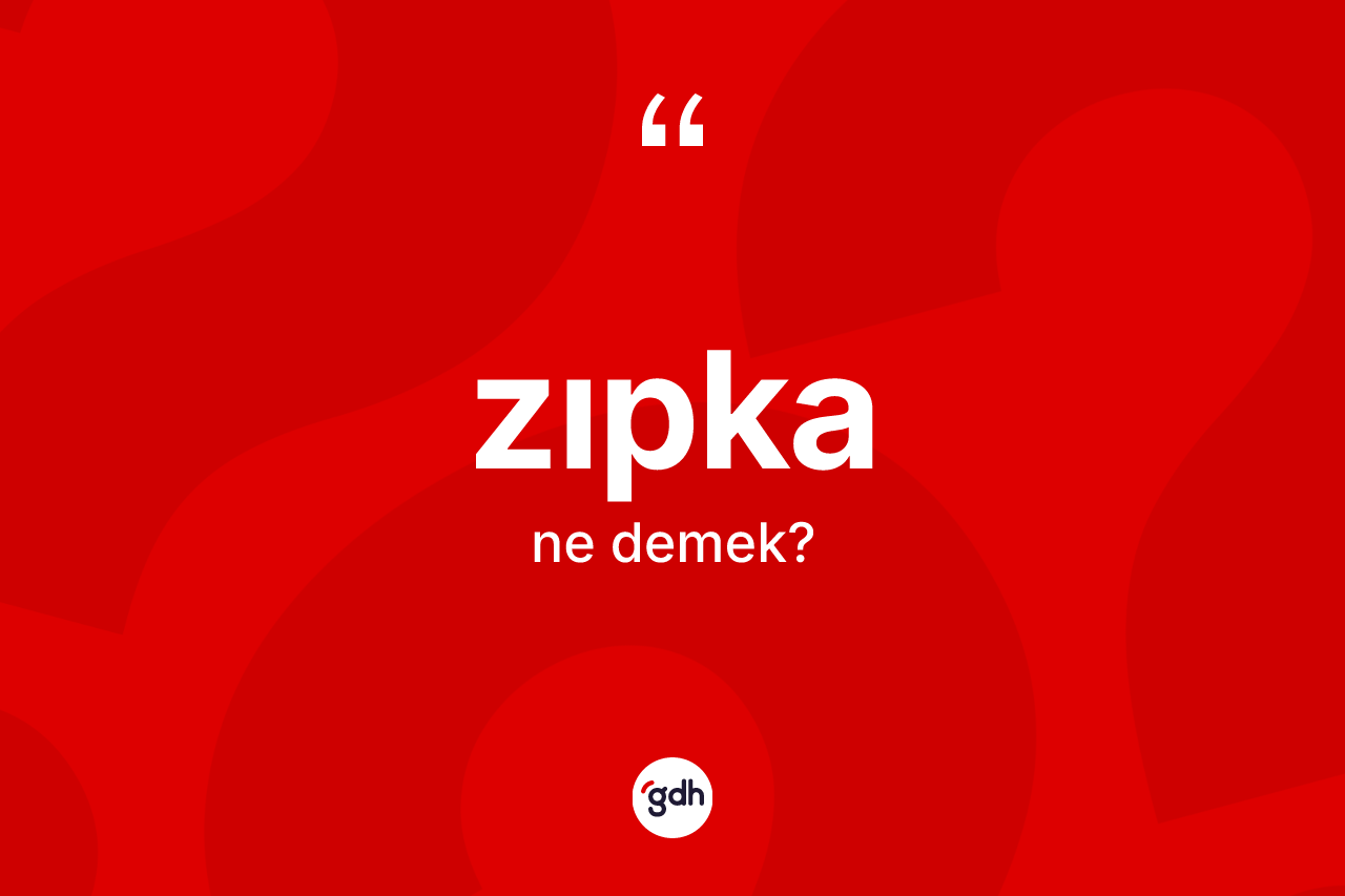 Zıpka kelimesi nedir? Zıpkanın TDK'ya göre anlamı nedir?