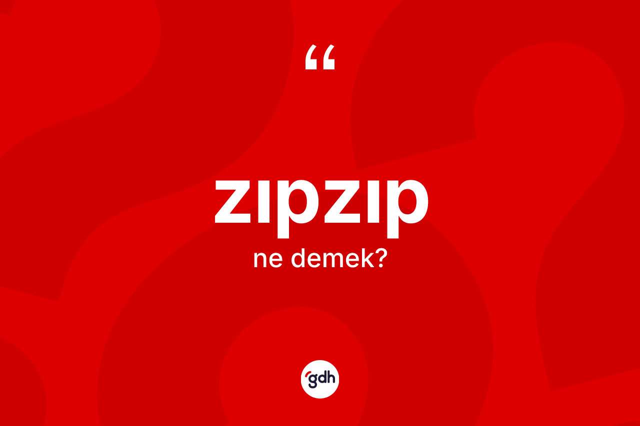 Zıpzıp ne anlama gelir? Zıpzıp kelimesinin TDK anlamı nedir?