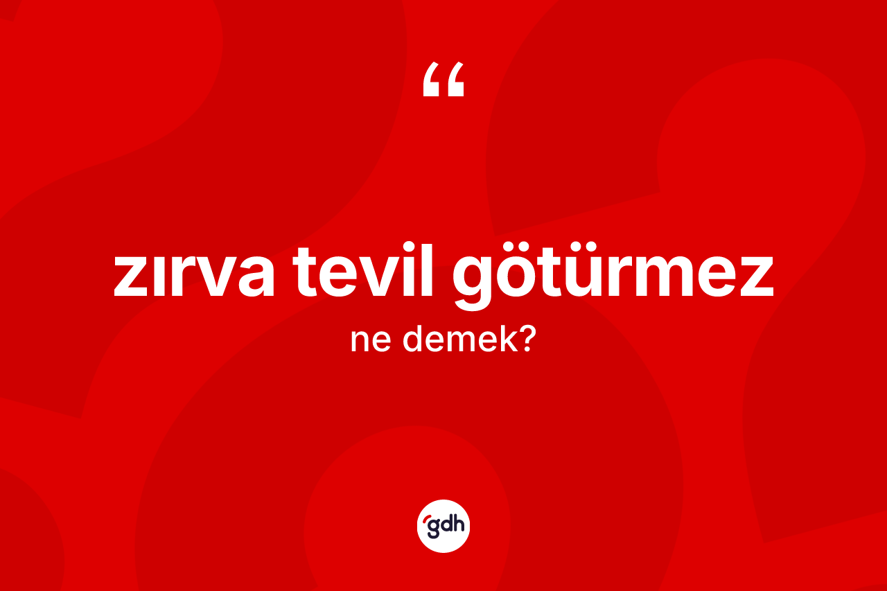 Zırva tevil götürmez ifadesinin anlamı nedir? Zırva tevil götürmez ifadesi nerede kullanılır?