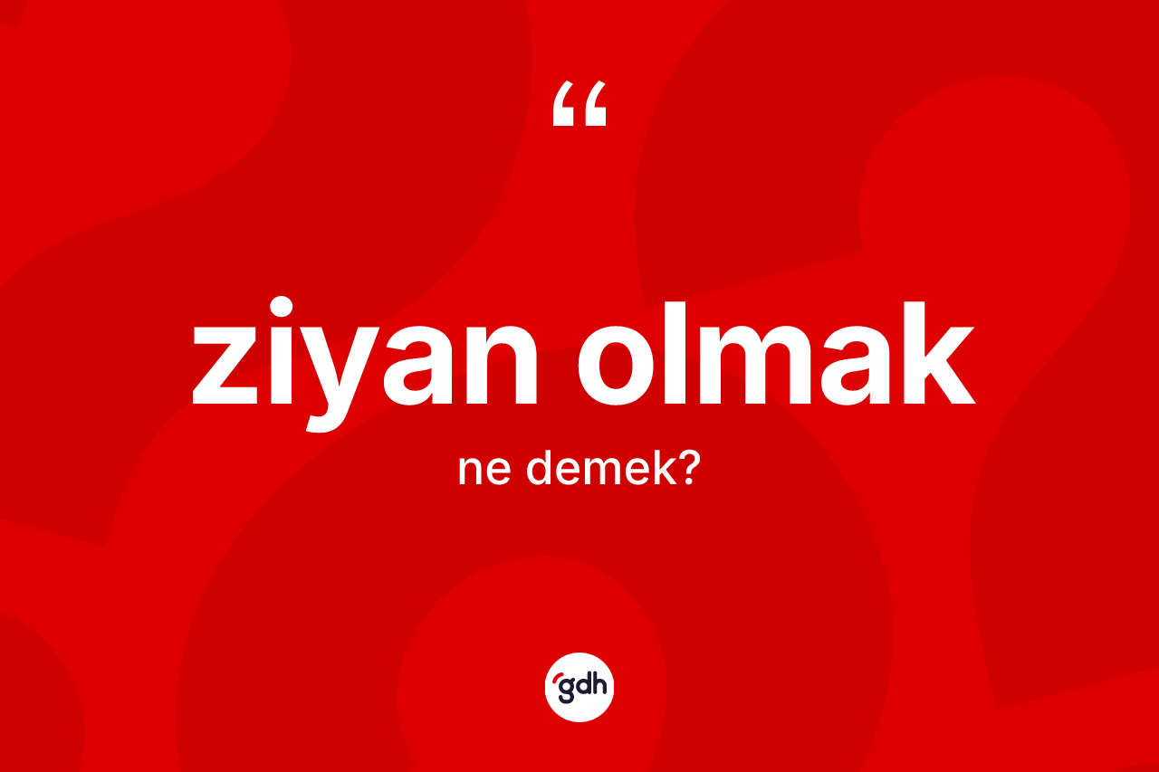 Ziyan olmak ifadesinin anlamı nedir? Ziyan olmak ifadesinin TDK açıklaması nedir?