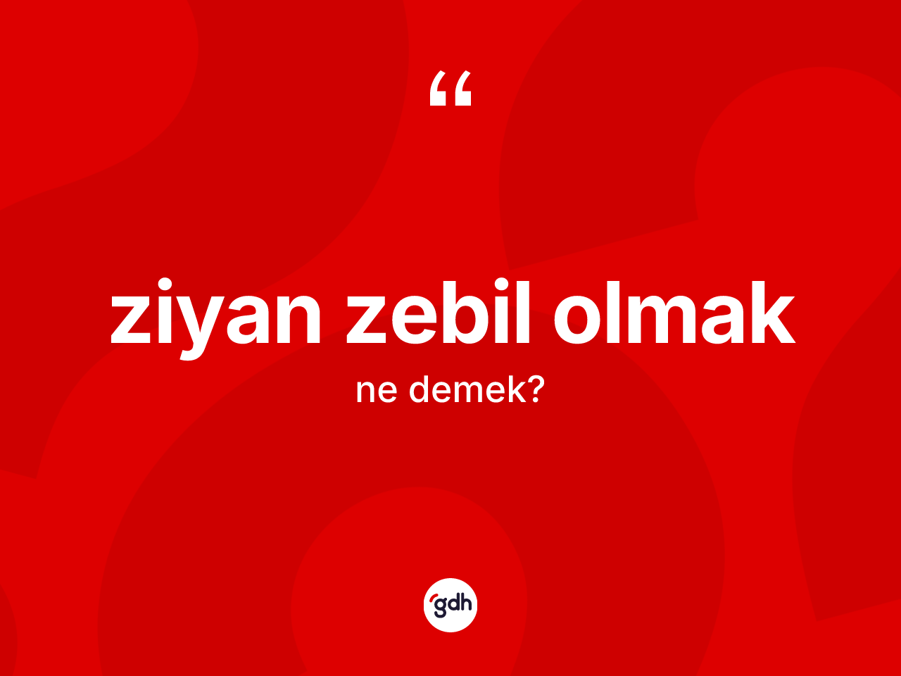 Ziyan zebil olmak ifadesi neyi anlatır? Ziyan zebil olmak ifadesi hangi durumlarda kullanılır