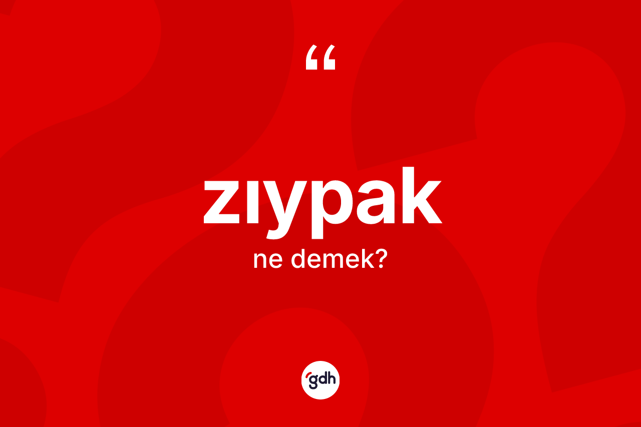 Zıypak kelimesinin anlamı nedir? Zıypağın TDK'ya göre anlamı nedir?