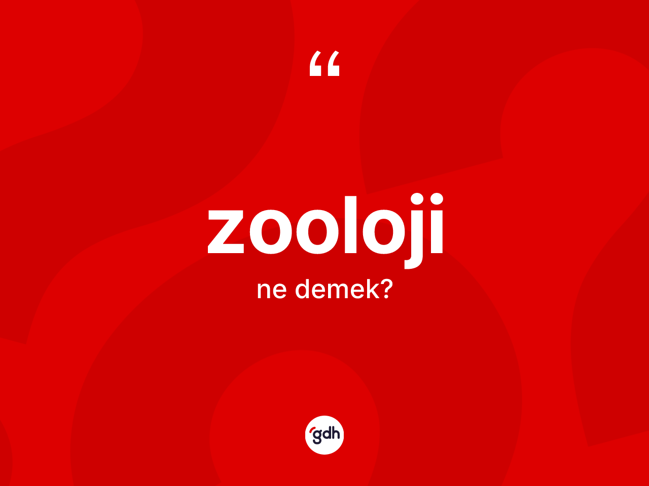 Zooloji kelimesinin anlamı nedir? Zoolojinin TDK'ya göre anlamı nedir?
